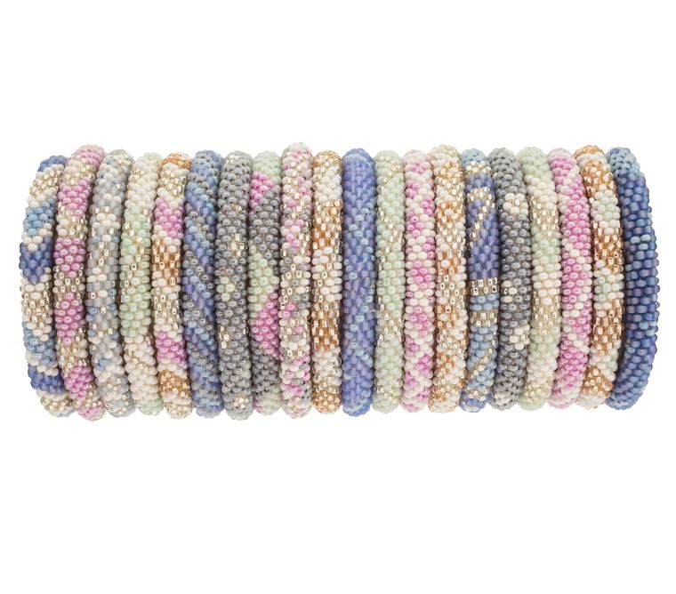 Fair Trade Roll-On® Bracelets - Hop Scotch colors